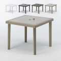 Vierkante polyrotan tuintafel 90x90 cm Grand Soleil Boheme Aanbieding
