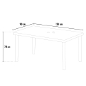 Rechthoekige tafel van polyrotan 150x90 cm Grand Soleil Boheme 