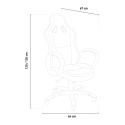 Ergonomische kunstleren bureaustoel in race stijl Super Sport Ice Korting
