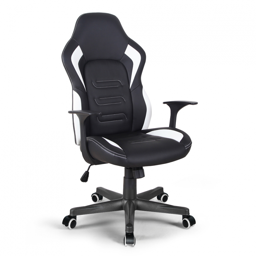 Ergonomische kunstleren bureaustoel in racing stijl Aragon Aanbieding Ergonomische kunstleren bureaustoel in racing stijl Aragon Aanbieding