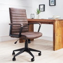 Elegante ergonomische bureaustoel in kunstleer Linear Verkoop