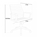 Elegante ergonomische bureaustoel in kunstleer Linear Kortingen