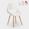 Design stoel van polypropyleen en hout Shell Verkoop