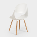 Design stoel van polypropyleen en hout Shell Prijs
