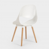 Design stoel van polypropyleen en hout Shell Prijs