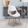 Design stoel van polypropyleen en hout Shell Model