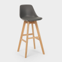 Scandinavische design kruk Willis Wood met kussen  Model