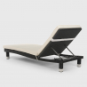 Lounge bed van polyrotan voor strand of tuin met een matras Playa Model
