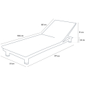 Lounge bed van polyrotan voor strand of tuin met een matras Playa Prijs