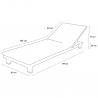Lounge bed van polyrotan voor strand of tuin met een matras Playa Prijs