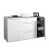 Wit en betongrijs modern design dressoir 160x45 cm Leyla Aanbod