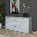 Dressoir 160x45cm modern design witte woonkamer keuken Leyla Aanbieding