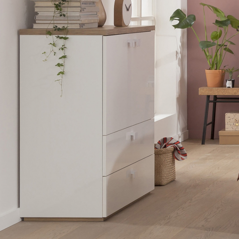 Moderne witte design ladekast Ottavia Aanbieding