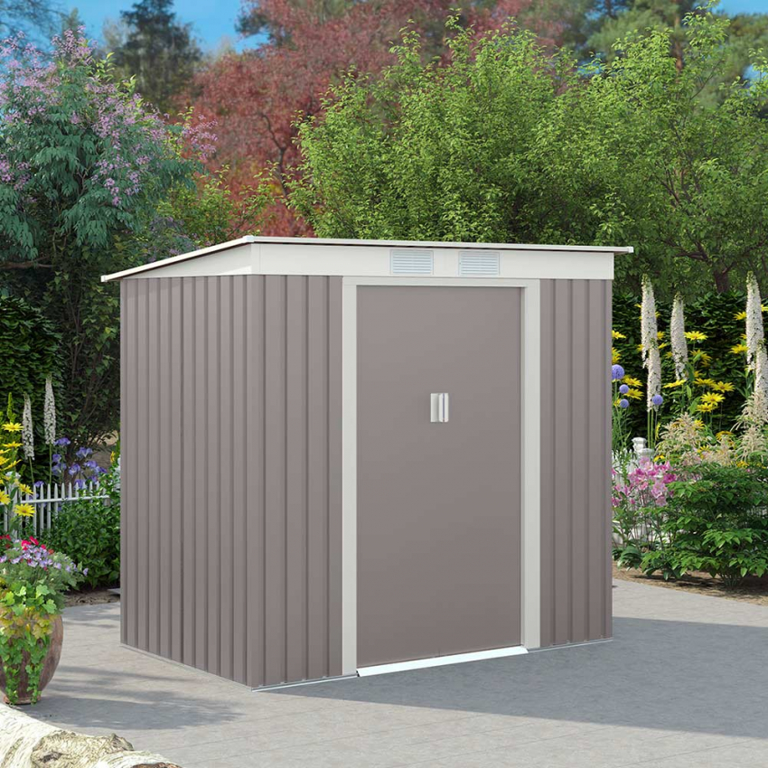 Tuinhuis schuur van gegalvaniseerd plaatstaal 201x121x176 cm Alps Aanbieding Tuinhuis schuur van gegalvaniseerd plaatstaal 201x121x176 cm Alps Aanbieding