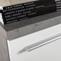 Wit en betongrijs modern design dressoir 160x45 cm Leyla Korting