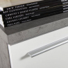 Wit en betongrijs modern design dressoir 160x45 cm Leyla Korting
