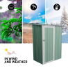 Tuinhuis schuur van groen gegalvaniseerd plaatstaal 143x89x186 cm Amalfi NATURE Verkoop
