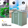 Tuinhuis schuur van gegalvaniseerd plaatstaal 213x191x195 cm St.Moritz NATURE Verkoop