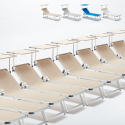 Set van 20 aluminium ligbedden met schuifdak Nettuno Aanbieding