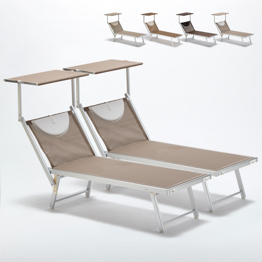 Set van 2 aluminium ligbedden Santorini Limited Edition Aanbieding