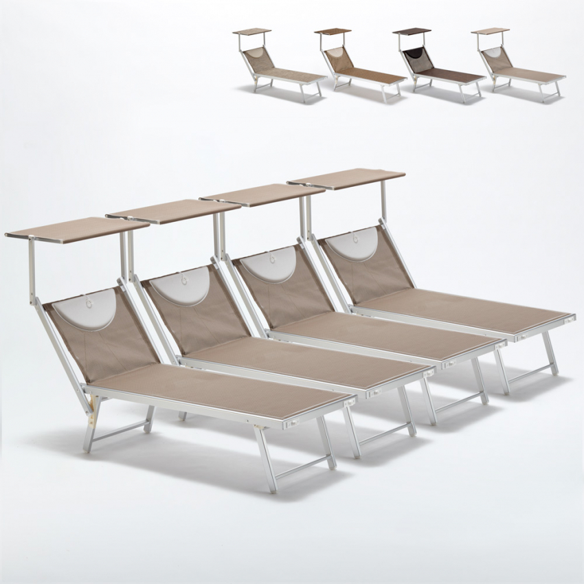 4 Aluminium strand ligbedden Limited Edition Santorini Model 4 Aluminium strand ligbedden Limited Edition Santorini Model