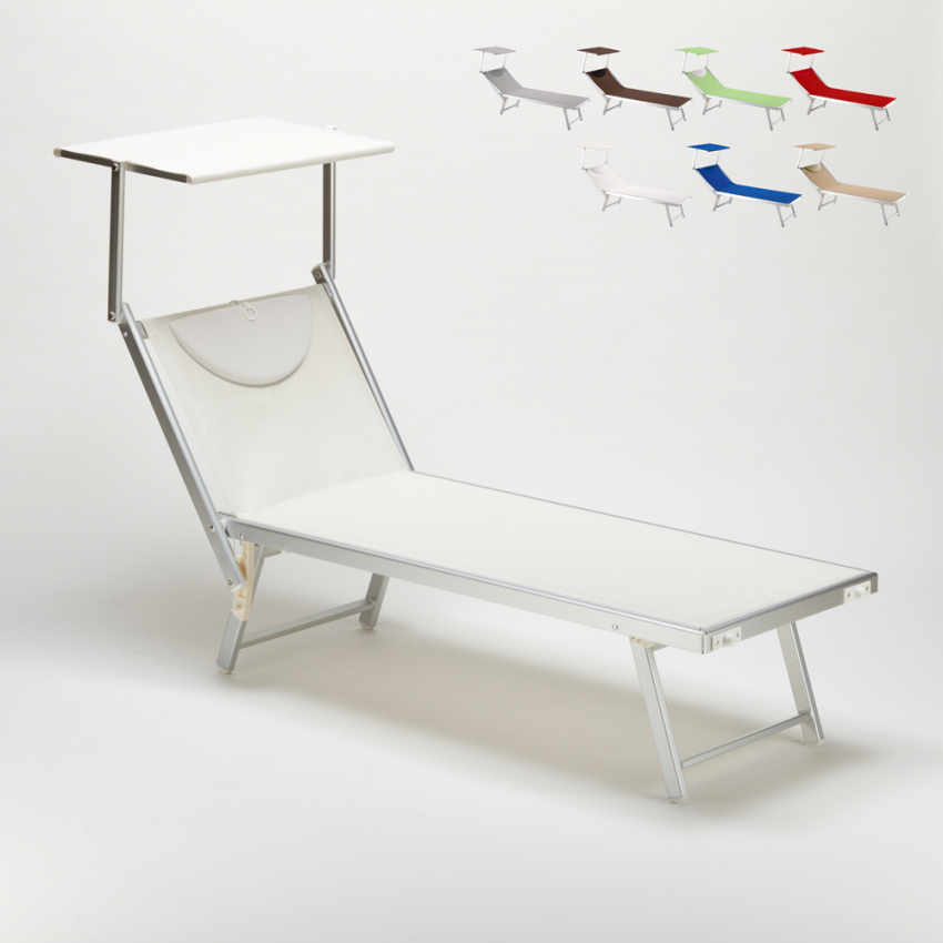 Professioneel aluminium ligbed Santorini voor het strand Professioneel aluminium ligbed Santorini voor het strand