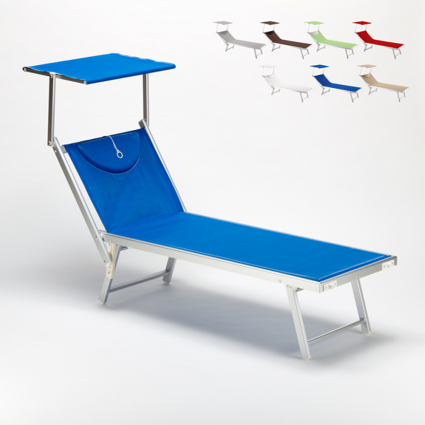 Professioneel aluminium ligbed Santorini voor het strand Professioneel aluminium ligbed Santorini voor het strand