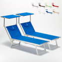 2 stuks professionele aluminium ligbedden Santorini Aanbieding