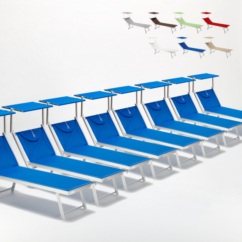 Set van 20 ligbedden Santorini van aluminium Prijs