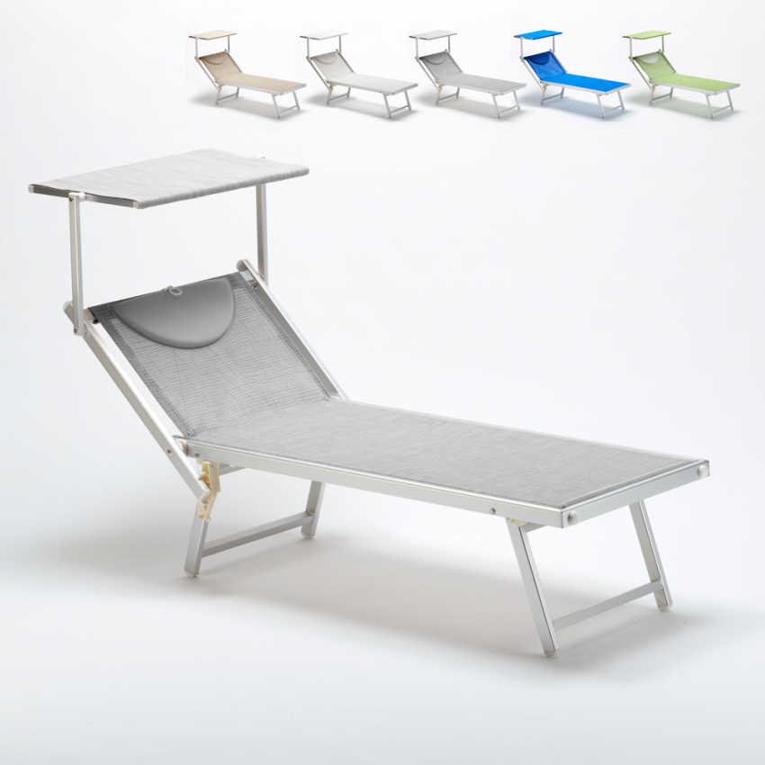 Professionele strandligstoel Italia uit aluminium Professionele strandligstoel Italia uit aluminium