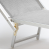 Set van 2 professionele aluminium strandligbedden Italia 