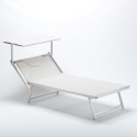 Set van 20 aluminium strandligbedden Grande Italia XL Kortingen