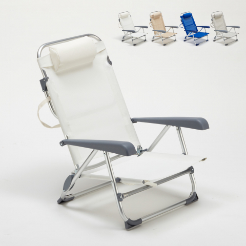 Opvouwbare strandstoel Gargano met armleuningen van aluminium  Aanbieding