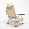 Opvouwbare strandstoel Gargano met armleuningen van aluminium  