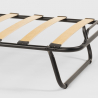 Opklapbed op wielen met matras en lattenbodem 80x180 cm Ares 