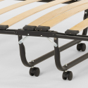 Opklapbed op wielen met matras en lattenbodem 80x180 cm Ares 