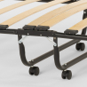 Opklapbed op wielen met matras en lattenbodem 80x180 cm Ares 