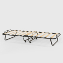 Opklapbed op wielen met matras en lattenbodem 80x180 cm Ares 