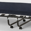 Opklapbed op wielen met matras en lattenbodem 80x180 cm Ares 