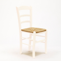 Stock 20 houten stoelen met gevulde zitting voor keuken en rustieke trattoria's Paesana 