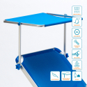 Set van 2 aluminium ligbedden met schuifdak Nettuno 