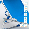 Set van 4 opvouwbare ligbedden met zonnedak California 