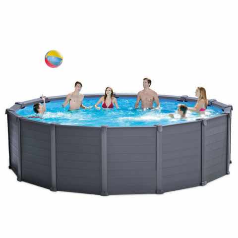 Bovengronds zwembad Intex 26382 ex 28382 rond 478x124 Graphite Aanbieding