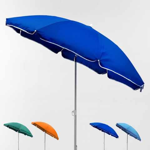 Lichte parasol met structuur in aluminium 180cm. Ideaal voor zwembaden tuin en strand. Lignano
