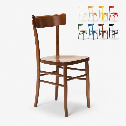 Klassieke en rustieke houten stoel Milano Aanbieding