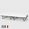 Opklapbaar bed Demetra met microvezel matras en lattenbodem, 80x190cm 