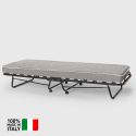 Opklapbaar bed Demetra met microvezel matras en lattenbodem, 80x190cm Afmetingen
