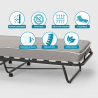 Opklapbaar bed Demetra met microvezel matras en lattenbodem, 80x190cm 
