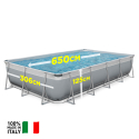 New Plast Rechthoekig Zwembad in een Grijze Kleur 650x265 H125 Futura 650 Verkoop