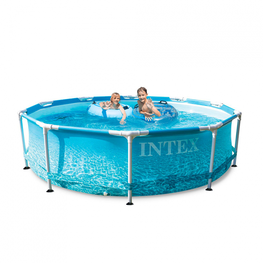 Intex 28208 Beachside Metal Frame bovengronds rond zwembad 305x76 cm Aanbieding Intex 28208 Beachside Metal Frame bovengronds rond zwembad 305x76 cm Aanbieding